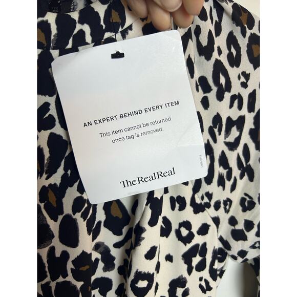 A.L.C Designer Leopard Mafia Wife Luxury Size 4 Business Long Sleeve Knee - Picture 6 of 9